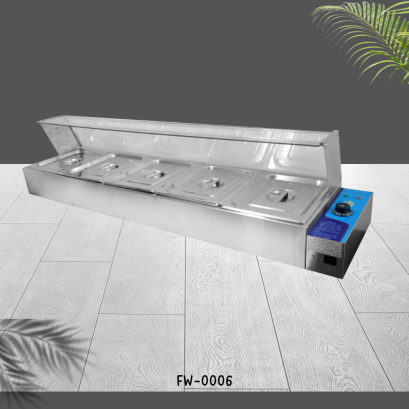 ตู้อุ่นอาหารไฟฟ้า 5 ถาด เป็นตู้อุ่นข้าวแกง 5 ถาด ระบบไฟฟ้า ขนาดตู้ L153*41*21ซม. เป็นตู้อุ่นที่มีกระจกครอบกันน้ำลาย ถาดจำนวน 5 ถาดขนาดถาด 32.5*17.6ซม. ฮีทเตอร์ 1500วัตต์ ไฟฟ้า 220-50-1