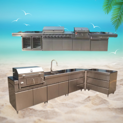 เคาว์เตอร์สแตนเลสนอกบ้าน เคาว์เตอร์บาร์บีคิวสแตนเลส ครัวสแตนเลสนอกบ้าน