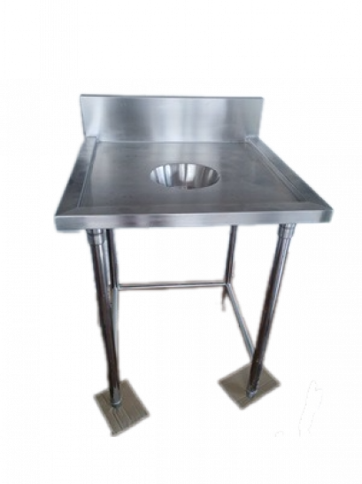 โต๊ะเคลียร์เศษอาหารสแตนเลส, โต๊ะสแตนเลสมีรูทิ้งขยะ,โต๊ะทิ้งขยะสแตนเลส