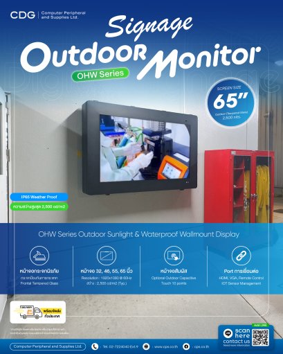 OHW Series Outdoor Sunlight & Waterproof Wallmount Display