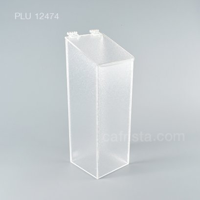 กล่องใส่หลอดอะคริลิค สีขาวผิวเปลือกส้ม