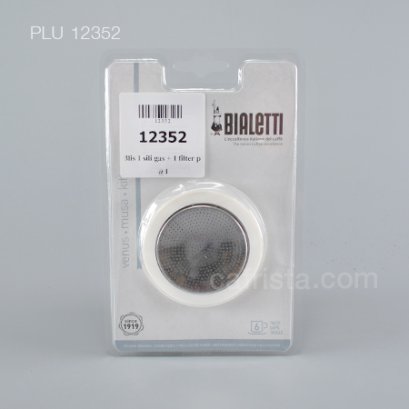 อะไหล่แผ่นกรองกาแฟ BIALETTI Coffee Filter &amp; Silicone Gasket (6-cups) for Musa