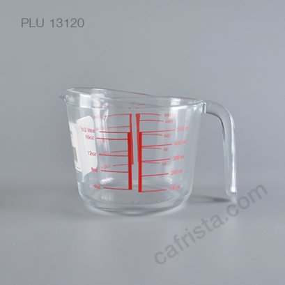 เหยือกแก้วตวง 500 ml มีสเกลวัดสีแดง