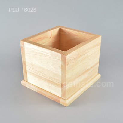 กล่องไม้ Knock Box ไม้ขาว ลึก 15 cm
