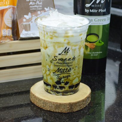 ชาเขียวไต้หวัน ไข่มุกน้ำตาลทรายแดง