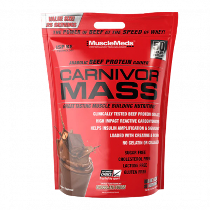 MuscleMeds Carnivor Mass Anabolic Beef Protein Gainer - 10 Lbs