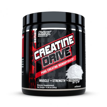 Nutrex Research CREATINE DRIVE Ultra Pure Creatine Monohydrate Powder Unflavored | 300 g | 60 Serving