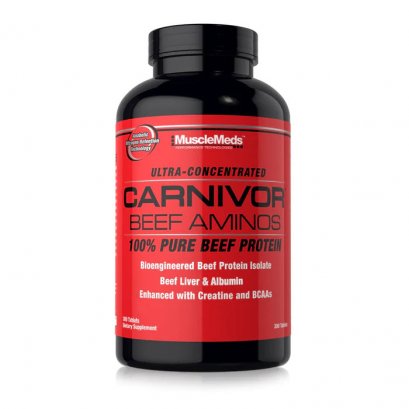 MuscleMeds Carnivor 100% Beef Aminos  Beef Protein Isolate - 300 Tabs