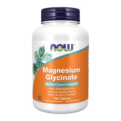 NOW Foods Mag-G Magnesium Glycinate - 180 Tablets