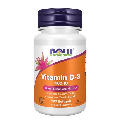 Now Foods Vitamin D3 400 IU - 180 Softgels