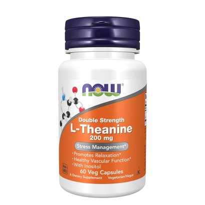 NOW Foods L-Theanine 200 mg - 60 Veg Capsules