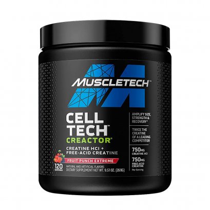 MuscleTech Cell-Tech Creactor | Creatine HCl + Free-Acid Creatine - 120 Servings