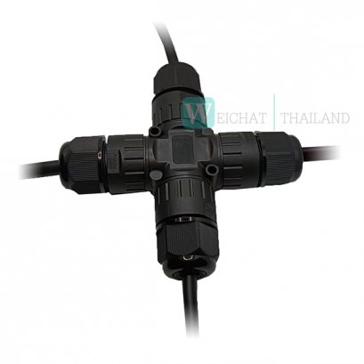 EW-M20X screw locked X shape 2Pin 3Pin wire waterproof connector