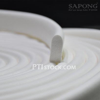 Silicone sponge ruubber   D - Profiles 10 x 25 mm