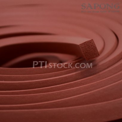 ยางฟองน้ำซิลิโคนแดงอิฐ 12x15 mm