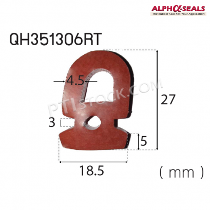 ซีลยางตู้อบ Omega Shapes  QH351306RT