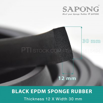 EPDM rubber sponge 12 x 30 mm