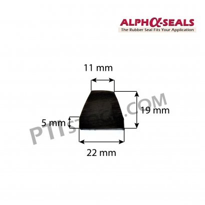 ซีลตู้อบสี่เหลี่ยมคางหมู W. 22 x T19 mm