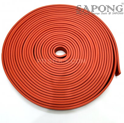 ยางฟองน้ำซิลิโคนแดงอิฐ 10x50 mm