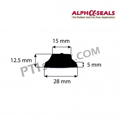 ซีลตู้อบสี่เหลี่ยมคางหมู W.28 x H12.5 mm