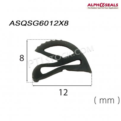 ซีลยางโปรไฟล์หน้าตัดพิเศษ   ASQSG6012X8