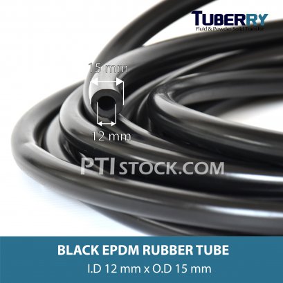 EPDM Rubber Tube I.D 12 X O.D 15 mm.