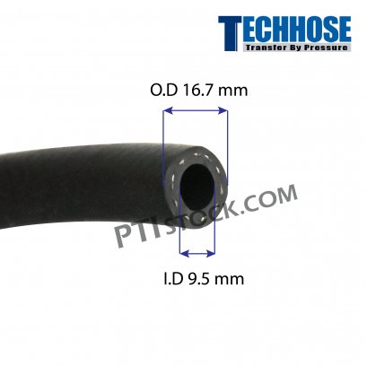 สายน้ำมัน (Fuel Hose) เสริมผ้าใบ 1 ชั้น  I.D 9.5 X O.D 16.7 mm