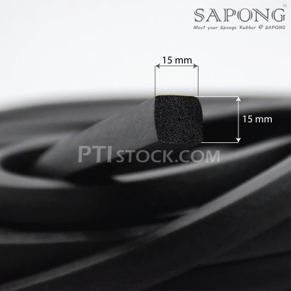 EPDM rubber sponge seal 15x15 mm