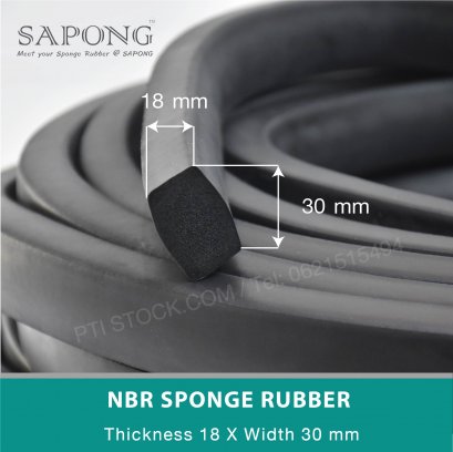 NBR Sponge Rubber 18x30mm