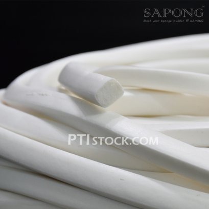 White silicone sponge rubber 11 x 13 mm