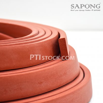 ยางฟองน้ำซิลิโคนแดงอิฐ 10x30 mm