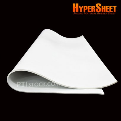 White CR (Neoprene) Rubber Sheet , Thickness 6 mm . HyperSheet