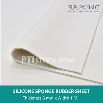 White Silicone Sponge Sheet 3 mm