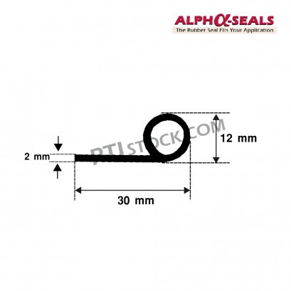 ซีลตู้อบ P-Profile 30x12 mm