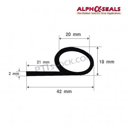 ซีลตู้อบ P-Profile  42X18 mm