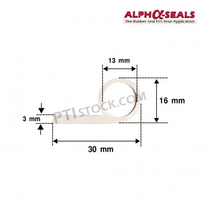 ซีลตู้อบ P-Profile 30X16 mm
