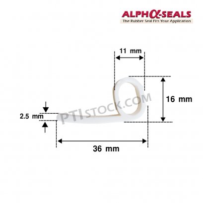 ซีลตู้อบ P-Profile 36X11 mm