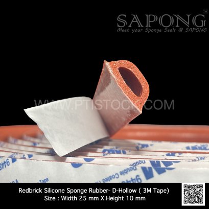 D-Hollow Silicone Sponge  (3M Tape)