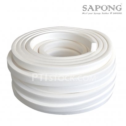 White Silicone Sponge Rubber 15x25  mm