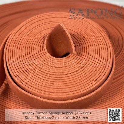 Firebrick Silicone Sponge QM 2x25 mm