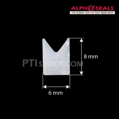 ซีลยางซิลิโคน แวคคั่ม U-Channels 6x8
