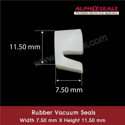 ซีลยางซิลิโคน แวคคั่ม U-Channels 7.5x11.50 mm.