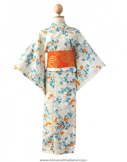 【เช่า】ชุดยูกาตะโทนขาว