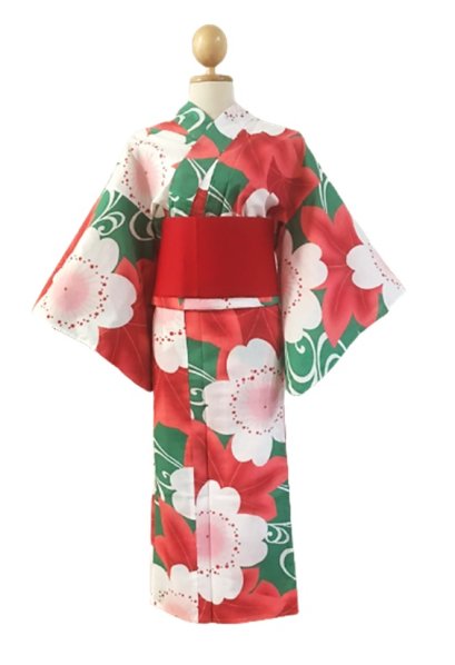 【เช่า】ชุดยูกาตะสีเขียว