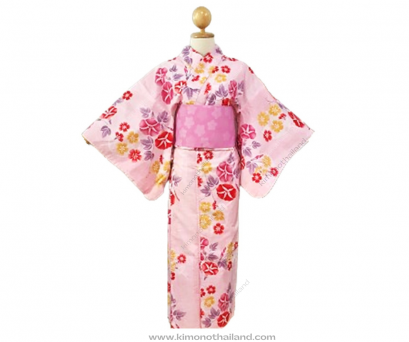 【เช่า】ชุดยูกาตะ สีชมพู