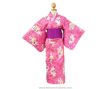 【เช่า】ชุดยูกาตะ สีชมพู