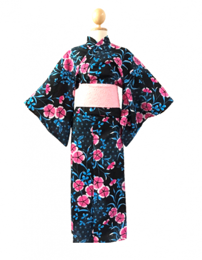 【เช่า】ชุดยูกาตะสีน้ำเงิน