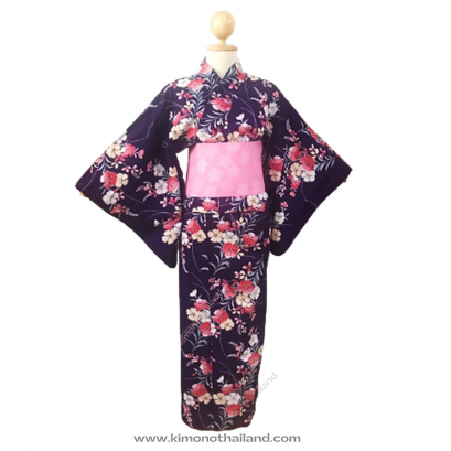 【เช่า】ชุดยูกาตะสีม่วง