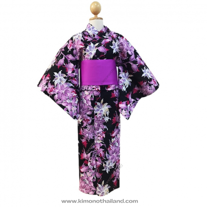 【เช่า】ชุดยูกาตะสีม่วง