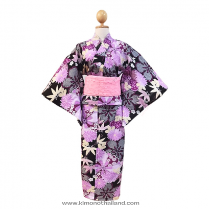 【เช่า】ชุดยูกาตะสีม่วง